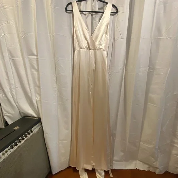 Reformation | Dresses | Reformation Eliana Silk Dress Gown In Ivory Nwt |  Poshmark